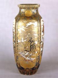薩摩焼《薩摩金襴手大花瓶》