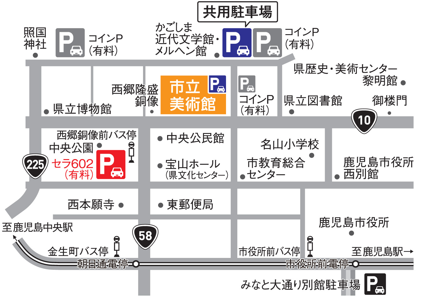 周辺地図（セラ602駐車場）