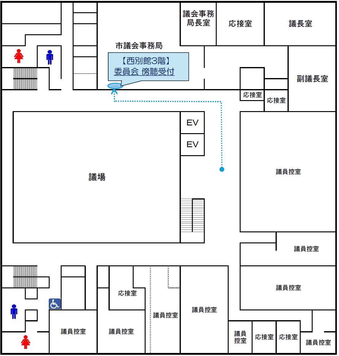 西別館3階配置図（R7.1）