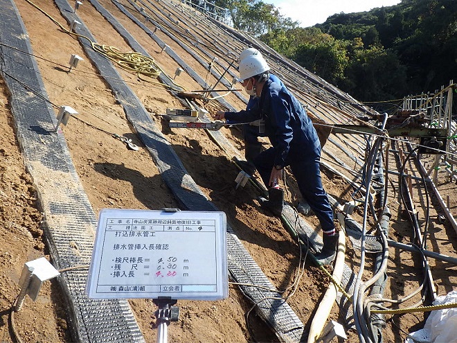 打込排水管工事状況（2021年11月25日）