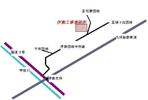 伊敷工事事務所位置図