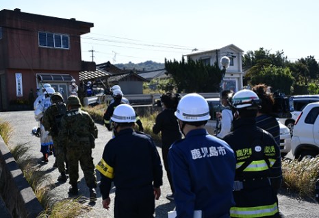 消防・警察・自衛隊による残留者捜索