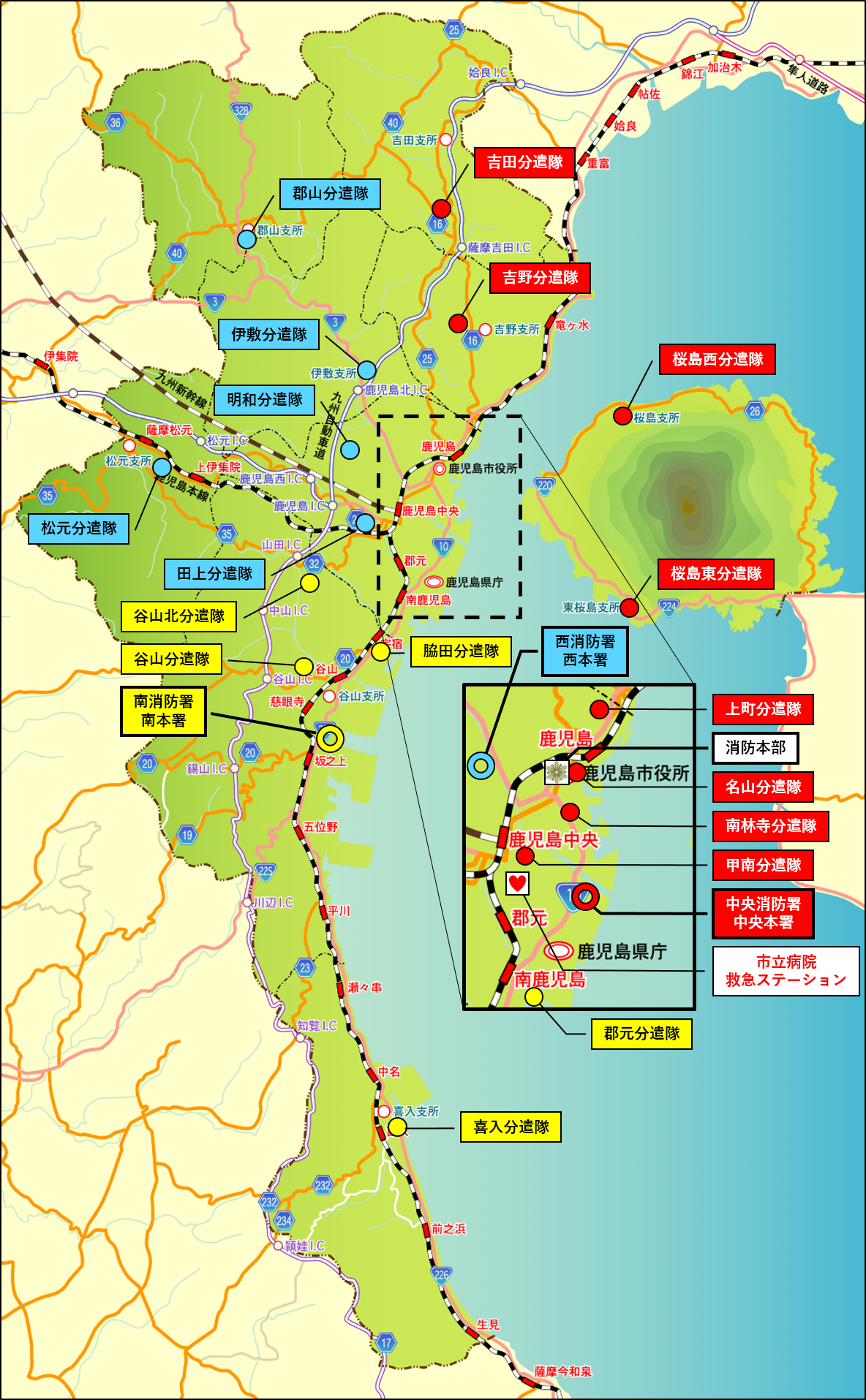 あなたのまちの消防署地図