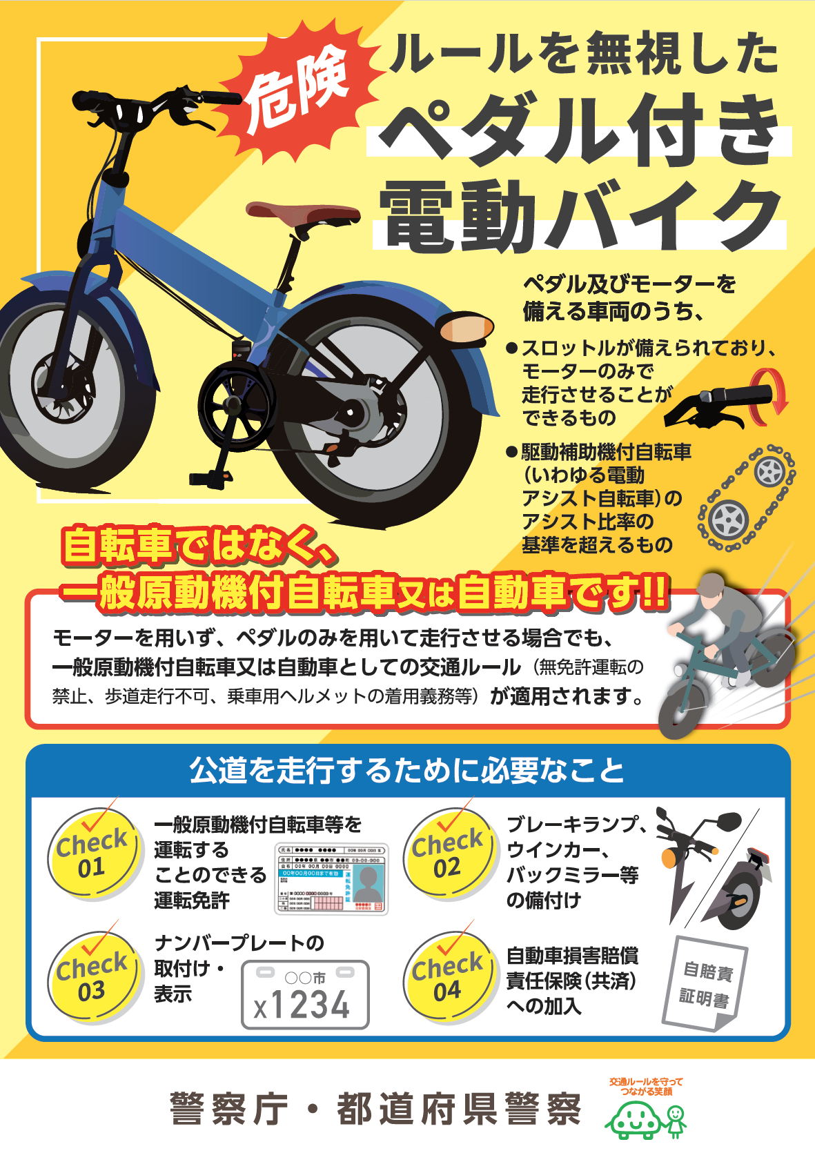 ペダル付原動機付自転車パンフレット表