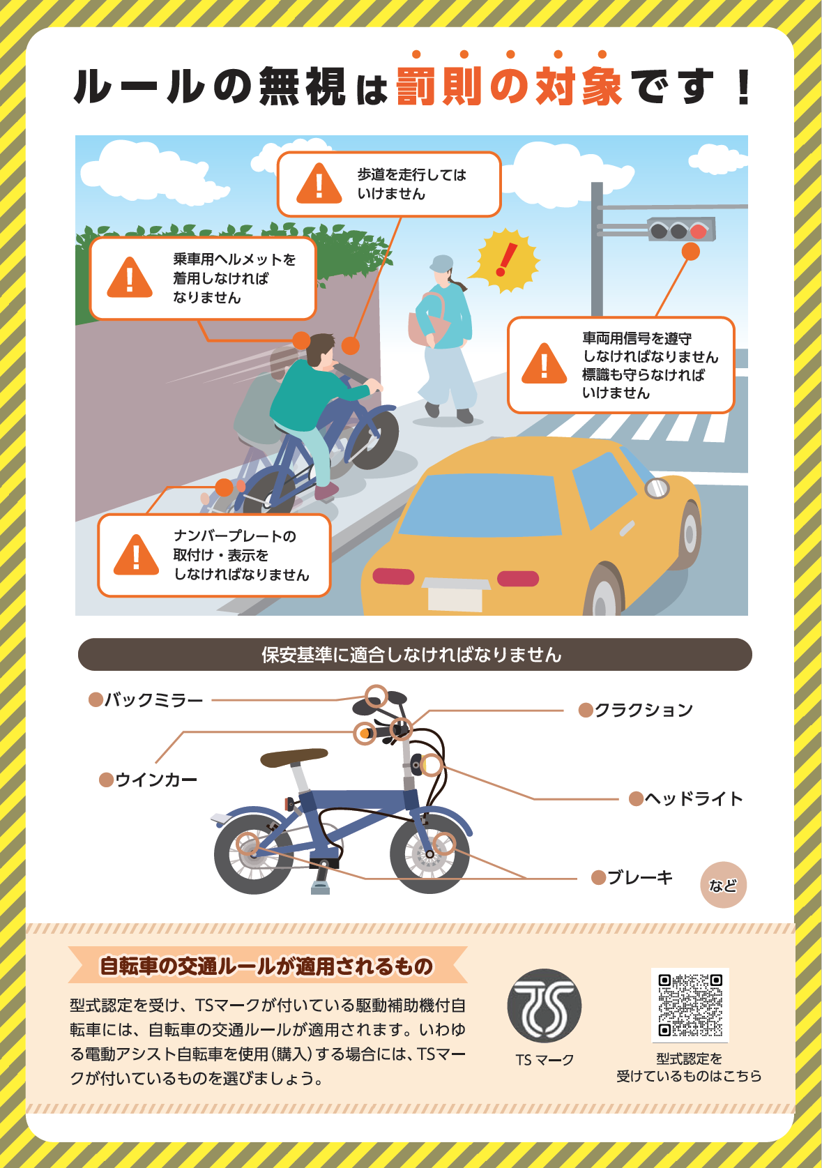 ペダル付原動機付自転車パンフレット裏