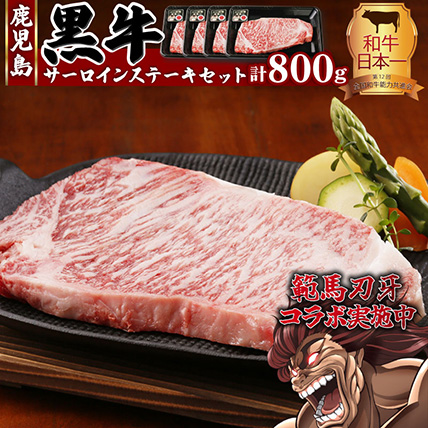 鹿児島黒牛サーロインステーキセット　計800g