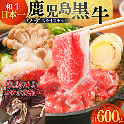 【期間・数量限定】鹿児島黒牛ウデスライスセット（計600g）