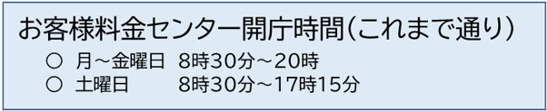 料金センター開庁